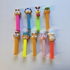 Lot of 9 Garfield Pez Dispensers